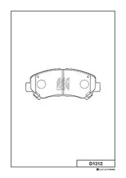 Тормозные колодки дисковые MK KASHIYAMA D1312