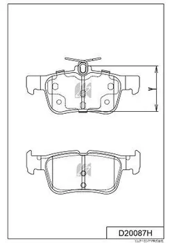 D20087H колодки дисковые передние! диск 15'/16'\ Audi A3,VW Golf V 1.4 03>