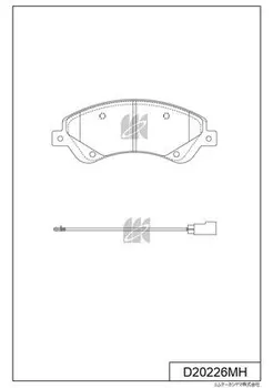 D20226MH колодки дисковые передние!\ Ford Transit 2.2TDCi 04/06>
