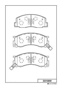 Тормозные колодки дисковые MK KASHIYAMA D2106M