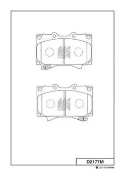 Тормозные колодки дисковые MK KASHIYAMA D2177M
