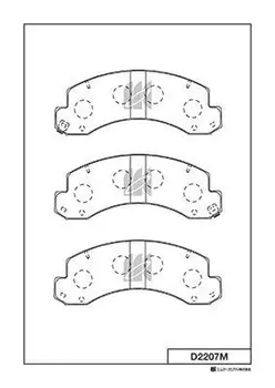 D2207M колодки тормозные дисковые!\ Toyota Dyna