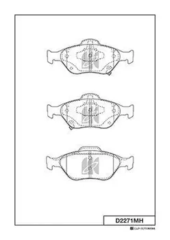 D2271M колодки дисковые передние!\ Toyota Yaris 05>