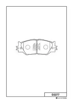 Тормозные колодки дисковые MK KASHIYAMA D2277