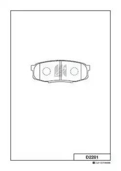 Тормозные колодки дисковые MK KASHIYAMA D2281H