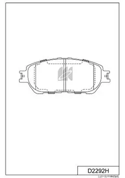 Тормозные колодки дисковые MK KASHIYAMA D2292H
