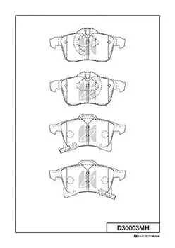 D30003 колодки дисковые передние!\ Opel Astra G 1.8i-2.2i/TDi &16V 98>