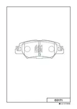 Тормозные колодки дисковые MK KASHIYAMA D3171