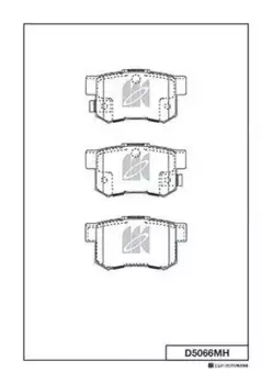 Тормозные колодки дисковые MK KASHIYAMA D5066MH