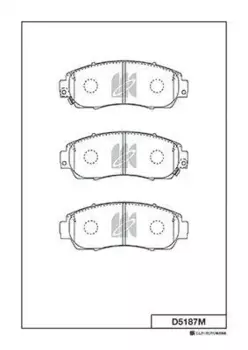 Тормозные колодки дисковые MK KASHIYAMA D5187M