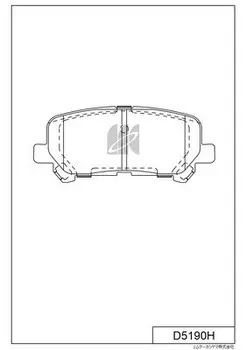 D5190H колодки тормозные дисковые задние!\ Honda Pilot