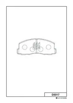 D6017 колодки дисковые перед.\ Mitsubishi Colt/Galant 1.6-1.8D/TD 84-91