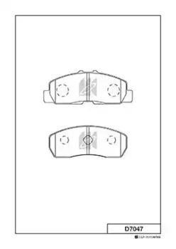 Тормозные колодки дисковые MK KASHIYAMA D7047 DUBL