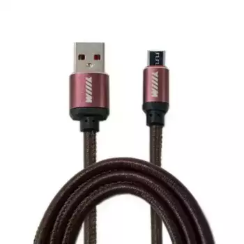 Data-кабель! микро-USB коричневый эко-кожа 1м\ CB810-2A-UMU-LR-10BN WIIIX