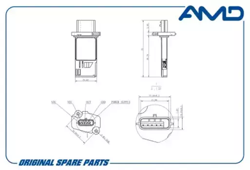 датчик давления воздуха!\Nissan Qashqai 13>/Juke 10>/X-Trail 07>/Teana II 08-13 AMD.SEN631 AMD