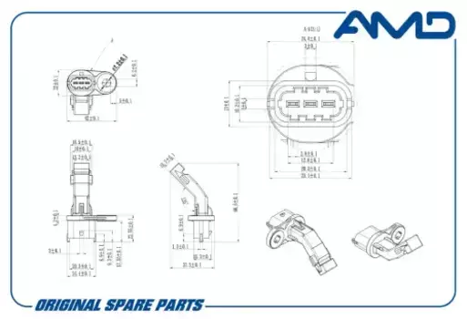 датчик положения коленвала!\ MB C W205 15>/E W213 16> AMD.SEN662 AMD