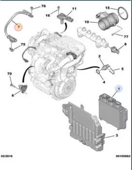 ДАТЧИК ПОЛОЖЕНИЯ РАСПРЕДВАЛА (ДИЗЕЛЬНЫЙ ДВИГАТЕЛЬ С ТУРБОНАДДУВОМ DV6DTED) BERLINGO(VP/VU/B) C4RUSSI 1920 QZ PSA