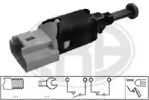 датчик стоп-сигнала!\ Citroen C5/Xsara, Peugeot 206/307/607 1.4-3.0i/1.6-2.2HDi 96> 330718 ERA