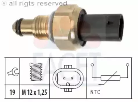 Датчик температуры автомобильные FACET 7.3338