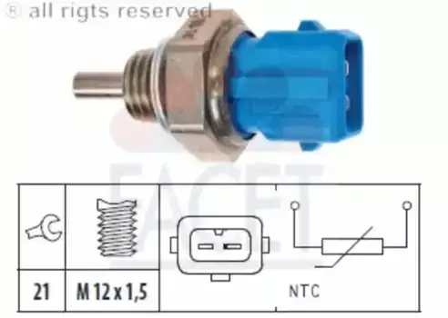 Датчик температуры автомобильные FACET 7.3342