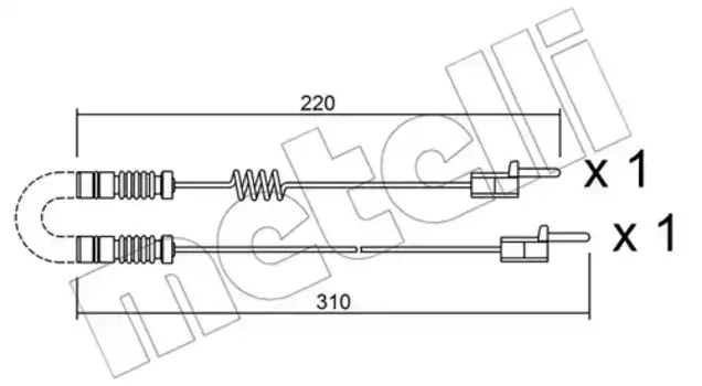 Датчик тормозных колодок METELLI SU.171K