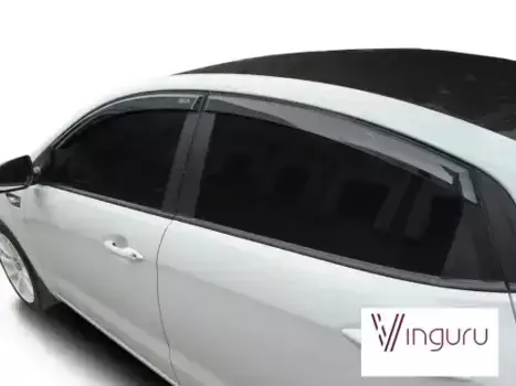 дефлектор окон! комплект на 4 двери\KIA Rio sedan 12> (литьевой поликарбонат) AFV24312 VINGURU