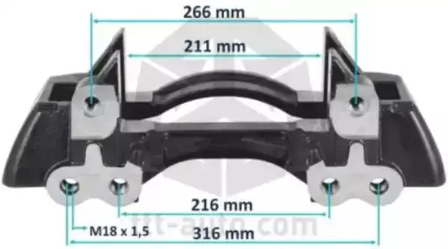 держатель скобы диск. тормоза! 4отв. 22,5' Knorr\SK7, SAF 20209 TTT