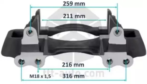 держатель скобы диск. тормоза! 4отв. 22,5' Haldex\Modul T, SAF 20281 TTT