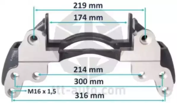 держатель скобы диск. тормоза! 6отв. 17,5' Knorr\SN5, MB Atego 20227 TTT