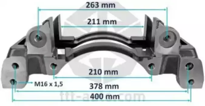 держатель скобы диск. тормоза! 6отв.лев. 22.5' Wabco\ PAN 19-1 Plus, SAF 20255 TTT