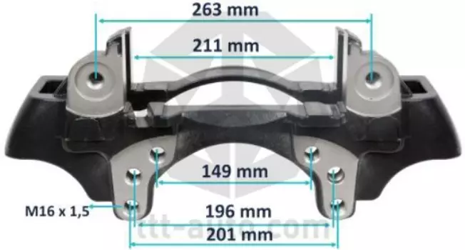 держатель скобы диск. тормоза! 6отв. левый 22.5' Wabco \PAN 22-1, SCHMITZ 20263 TTT