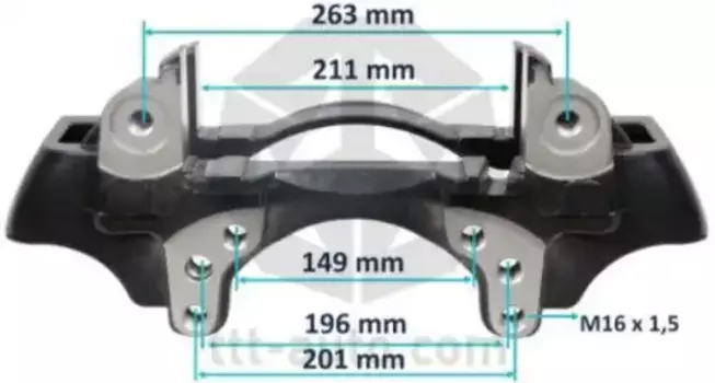 держатель скобы диск. тормоза! 6отв. правый 22.5' Wabco \PAN 22-1, SCHMITZ