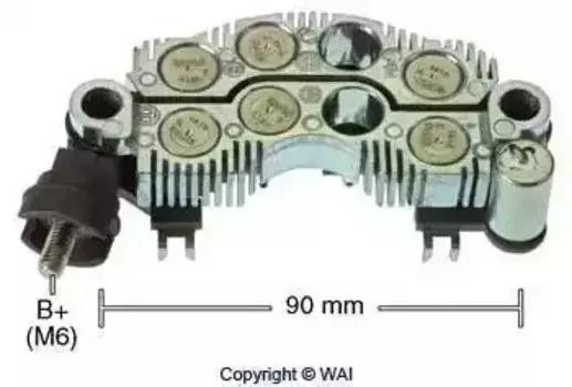 диодный мост! Mando D 6-35A\ KIA Sephia 1.8 98-99/Spectra 1.8 00> IYR9094 TRANSPO