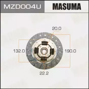 Диск сцепления MASUMA MZD004U