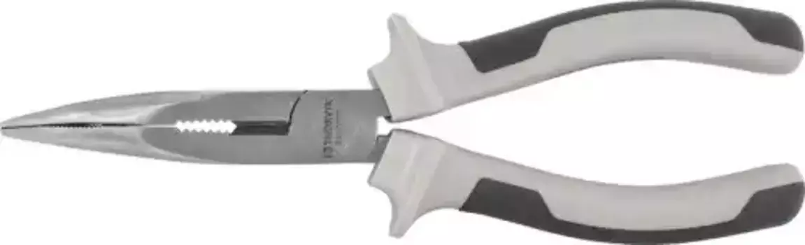 длинногубцы изогнутые 45град. с двухкомпонентными рукоятками! 200 мм\ BNP0200 THORVIK