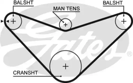 Для ГРМ GATES 5235XS 667 мм 16 мм