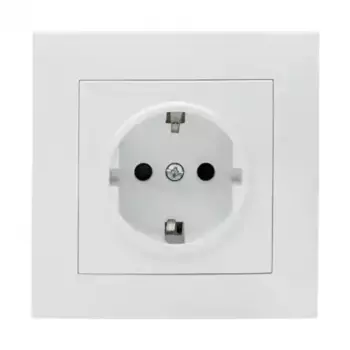 EWR1602810 EKF Валенсия розетка 1-местная с/з 16А белая с защ. штор. PROxima EWR16-028-10