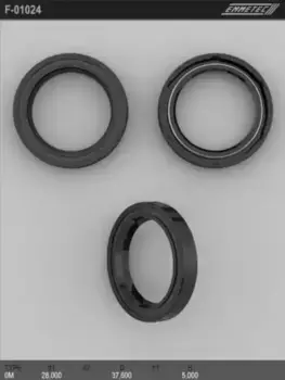 F-01024 Сальник 28.00/37.60x6.00 тип 0M EMMETEC