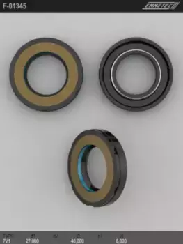 F-01345 Сальник F-01345 27,00/46,00x8,00 7V1 EMMETEC