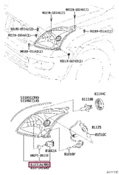 Фара TOYOTA / LEXUS 8113060D80