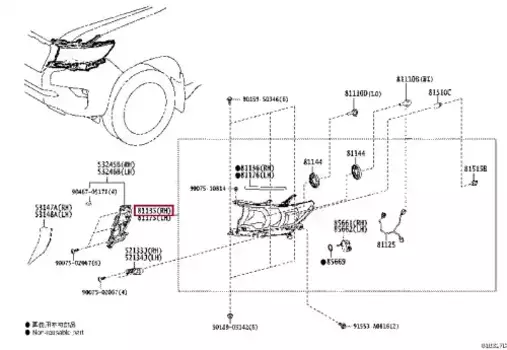 Фара TOYOTA / LEXUS 8114560N20