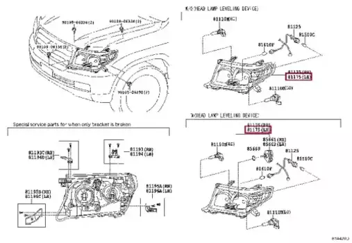 Фара TOYOTA / LEXUS 8117060C82