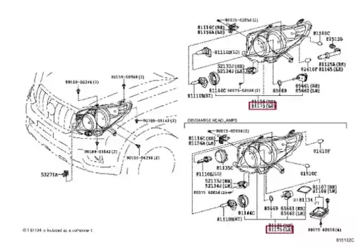 Фара TOYOTA / LEXUS 81185-60J20