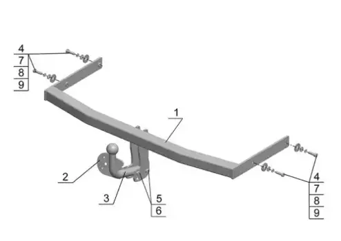 Фаркоп AVTOS SK08
