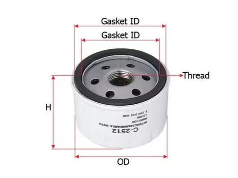Фильтр масляный SAKURA C2512 Alfa Romeo 156/GT/GTV/Spider 2.0JTS 02>