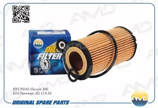 Фильтр масляный AMD AMD.FL23 Hyundai Elantra/Santa Fe, Kia Carens 2.0CRDi 16V