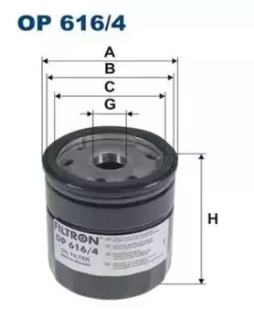 Фильтр масляный FILTRON OP 616/4 Audi A1, Skoda Fabia, VW Polo 1.4TDI 14>