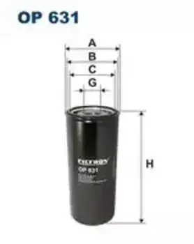 Фильтр масляный FILTRON OP 631 Volvo FH12/FH16, Ford