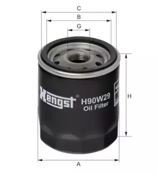 Фильтр масляный HENGST H90W29 Rover 100-800 1.4-2.0 90>, Land Rover Discovery 2.0 16V 93>