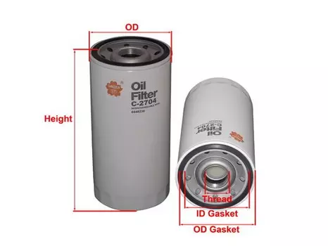 Фильтр масляный SAKURA C-2704 HITACHI